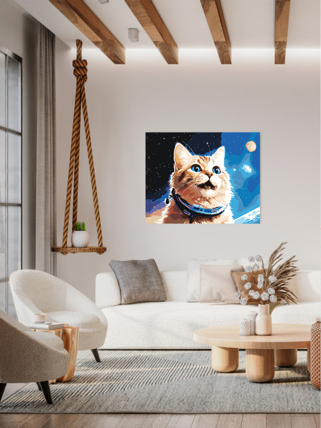 Raqamlar bo&amp;#039;yicha rasm &amp;quot;Baxtli mushuk&amp;quot;