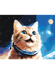 Raqamlar bo'yicha rasm "Baxtli mushuk"