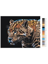 Raqamlar bo'yicha rasm "Yovvoyi leopard"