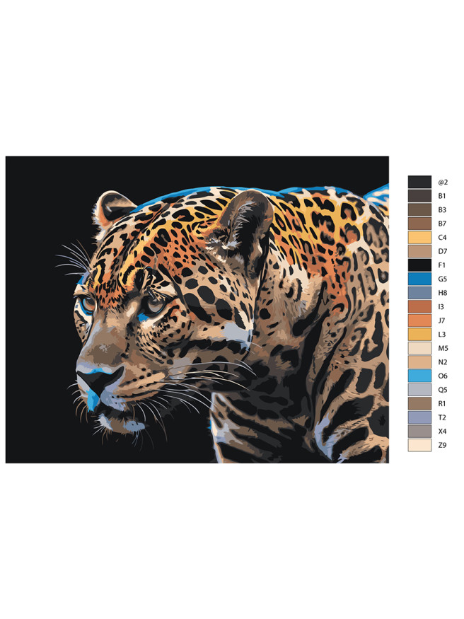 Raqamlar bo&amp;#039;yicha rasm &amp;quot;Yovvoyi leopard&amp;quot;