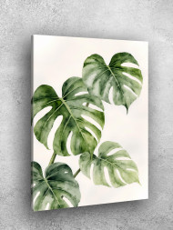 Holstga bosilgan poster "Monstera barglari"