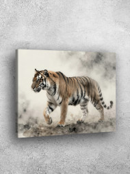 Holstga bosilgan poster "Tuman ichidagi yo‘lbars"