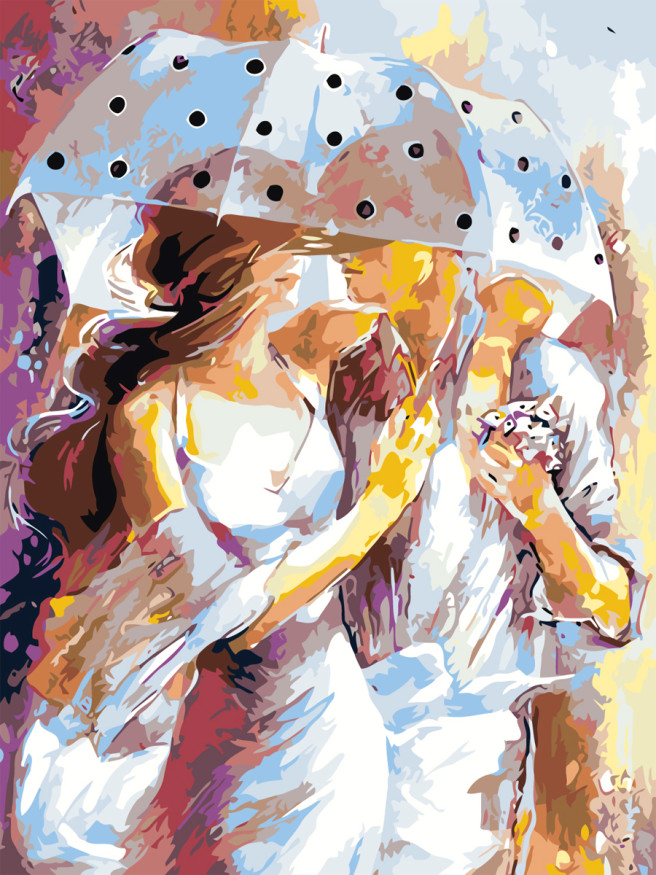 Raqamlar bo&amp;#039;yicha rasm &amp;quot;Soyabon tagidagi sevishganlar&amp;quot;