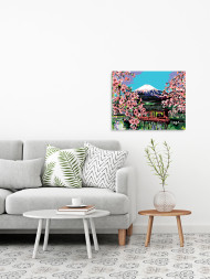 Raqamlar bo'yich rasm "Sakurani gullashi"