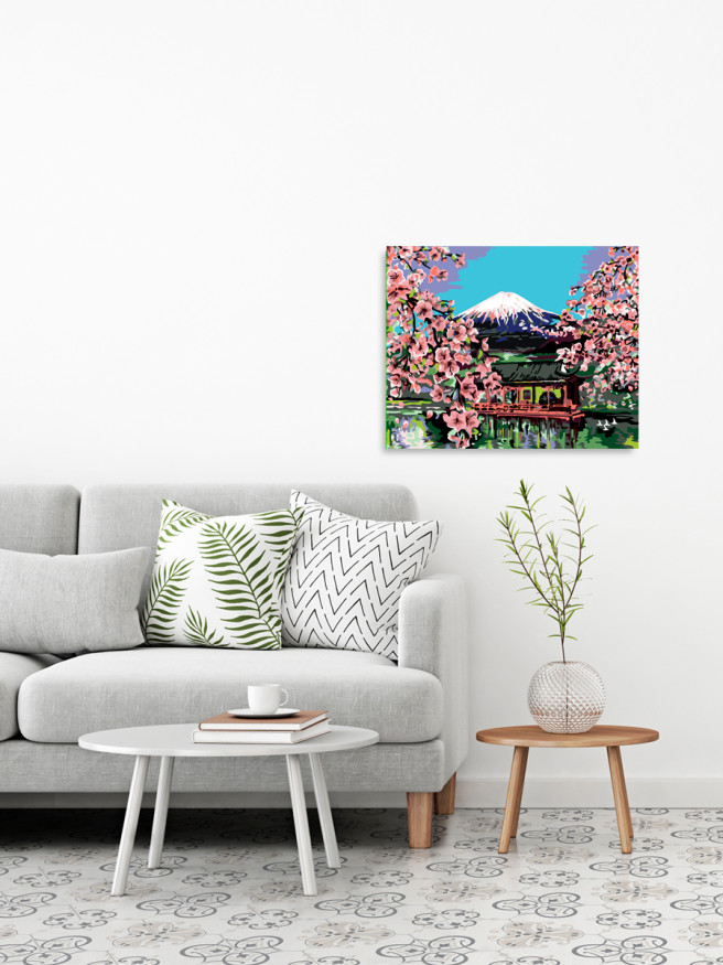 Raqamlar bo&amp;#039;yich rasm &amp;quot;Sakurani gullashi&amp;quot;