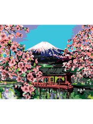 Raqamlar bo'yich rasm "Sakurani gullashi"