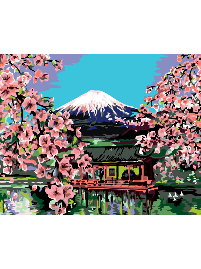 Raqamlar bo&amp;#039;yich rasm &amp;quot;Sakurani gullashi&amp;quot;