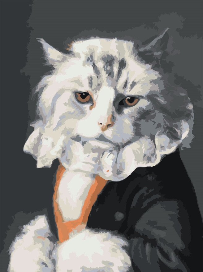 Картина по номерам &amp;quot;Кот в костюме&amp;quot;