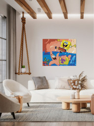 Raqamlar bo&#039;yicha rasm &quot;Spongebob va Patrik&quot; 