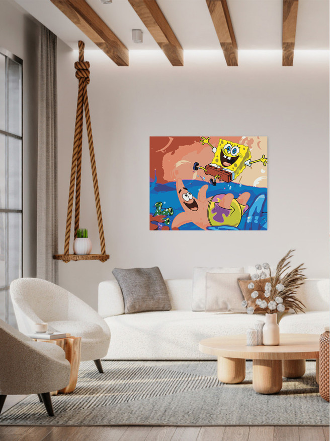 Raqamlar bo&amp;#039;yicha rasm &amp;quot;Spongebob va Patrik&amp;quot; 