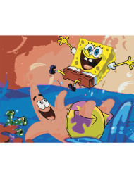 Raqamlar bo&#039;yicha rasm &quot;Spongebob va Patrik&quot; 