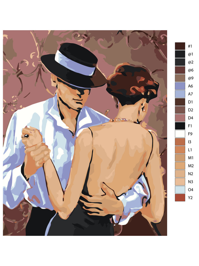 Raqamlar bo&amp;#039;yicha rasm &amp;quot;Er-xotin raqsga tushishi&amp;quot;