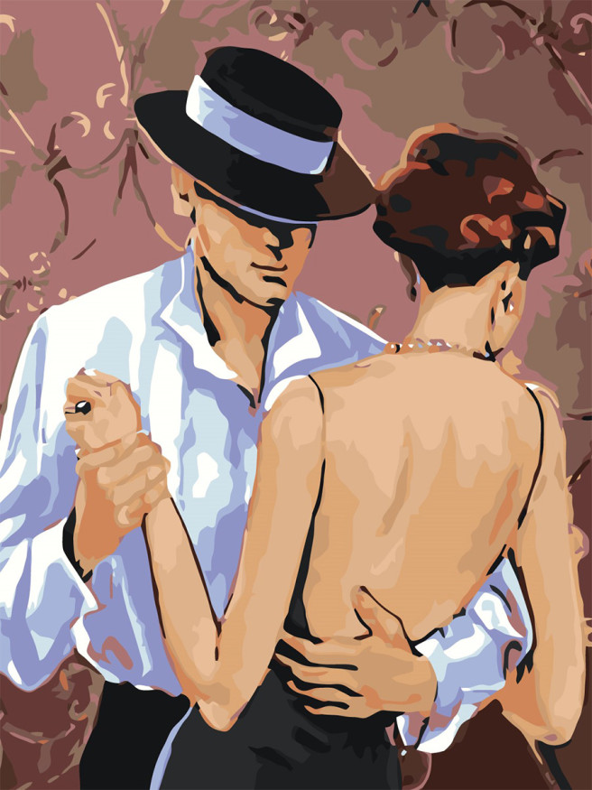 Raqamlar bo&amp;#039;yicha rasm &amp;quot;Er-xotin raqsga tushishi&amp;quot;