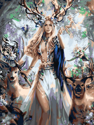 Raqamlar bo&#039;yicha rasm &quot;O&#039;rmon qo&#039;riqchisi&quot;