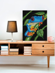 Raqamlar bo'yicha rasm "Moviy qurbaqa"