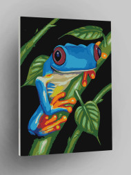 Raqamlar bo'yicha rasm "Moviy qurbaqa"