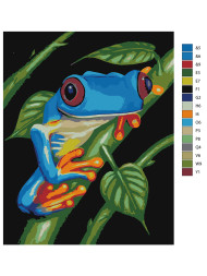 Raqamlar bo'yicha rasm "Moviy qurbaqa"