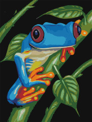 Raqamlar bo'yicha rasm "Moviy qurbaqa"