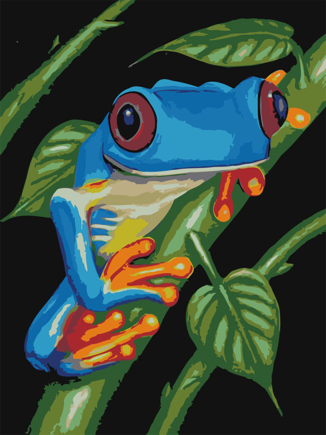 Картина по номерам &amp;quot;Голубая лягушка&amp;quot;