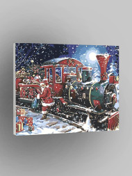 Raqamlar bo'yicha rasm "Poezdda Santa Klaus"