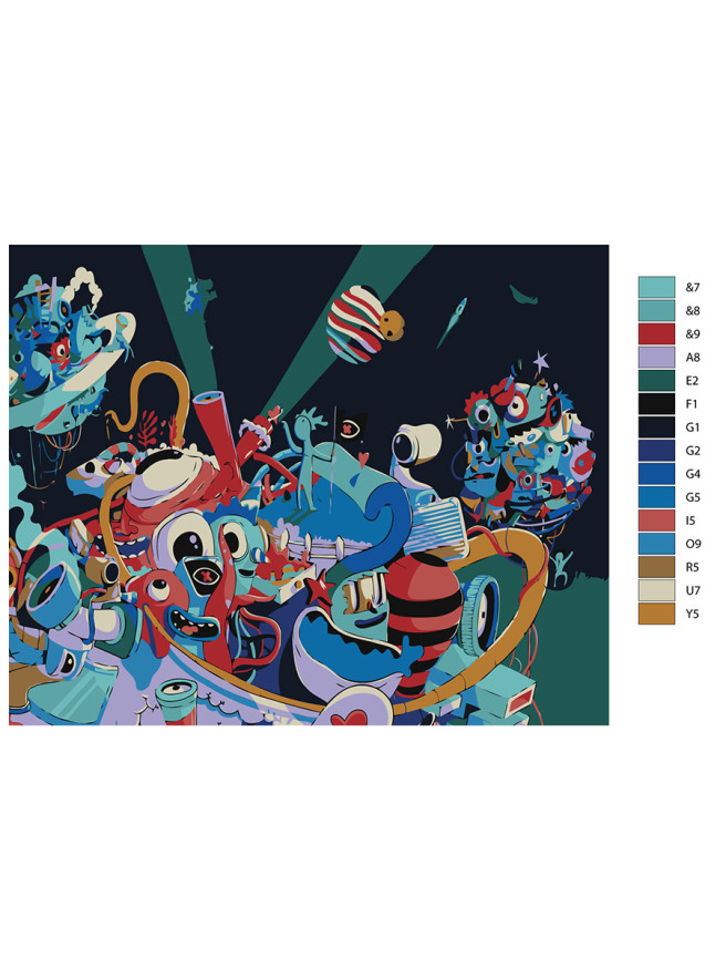 Картина по номерам &amp;quot;Роботы&amp;quot;