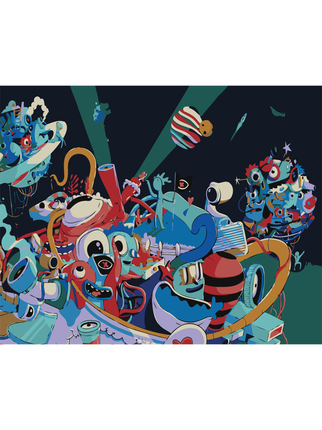 Картина по номерам &amp;quot;Роботы&amp;quot;