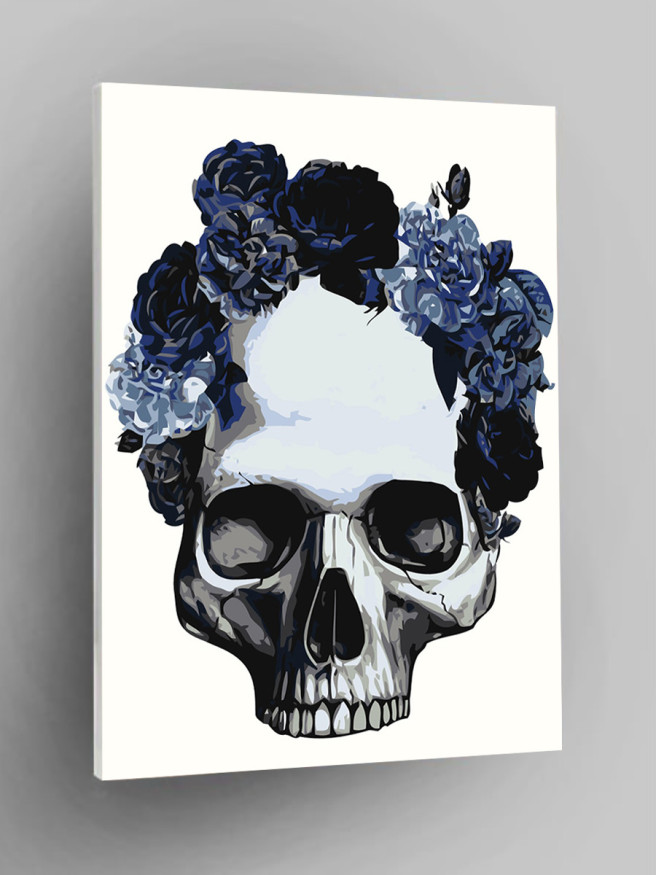 Raqamlar bo&amp;#039;yicha rasm &amp;quot;Gullar bilan bosh suyagi&amp;quot;