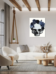 Картина по номерам &amp;quot;Череп с цветами&amp;quot;