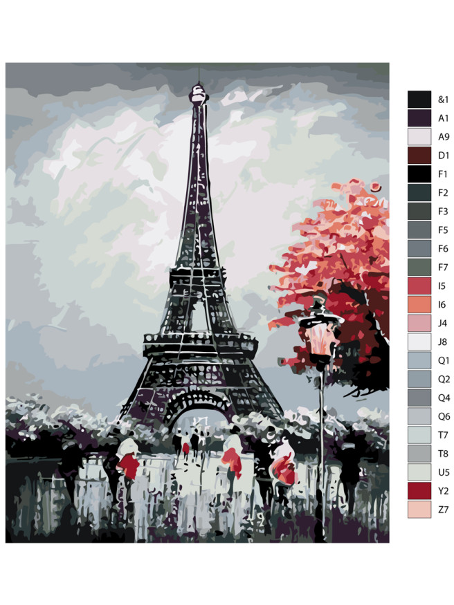 Картина по номерам &amp;quot;Эйфелева Башня&amp;quot;