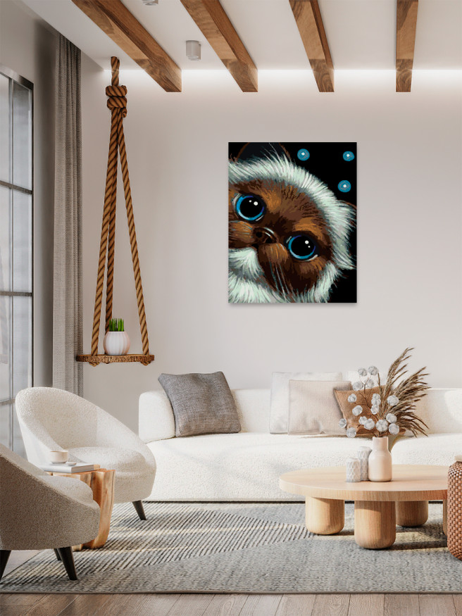 Картина по номерам &amp;quot;Котик с милыми глазами&amp;quot;