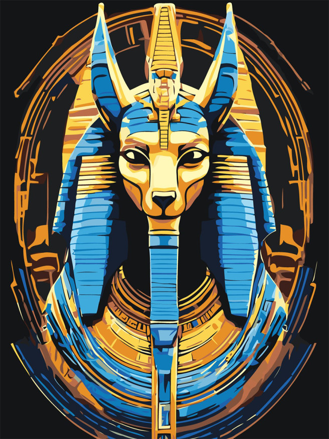 Картина по номерам &amp;quot;Божество из древнего Египта&amp;quot;