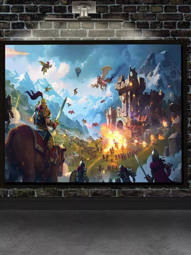 Постер на холсте &amp;quot;Штурм замка драконов&amp;quot;