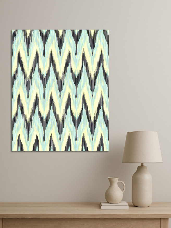 Постер на холсте &amp;quot;Бирюзовые волны узора&amp;quot;