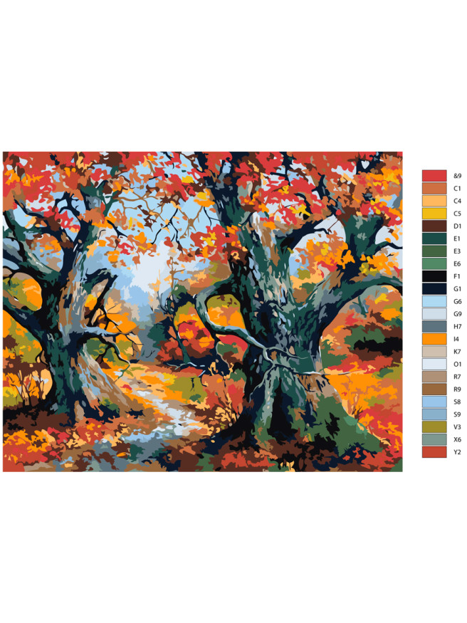 Raqamlar bo&amp;#039;yicha rasm &amp;quot;Oltin kuz&amp;quot;