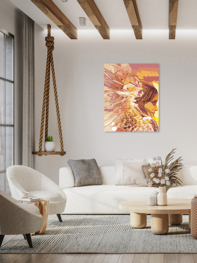 Raqamlar bo&amp;#039;yicha rasm &amp;quot;Nurli qiz&amp;quot;