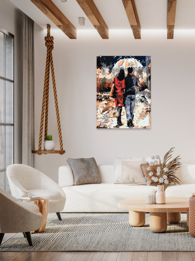 Raqamlar bo&amp;#039;yicha rasm &amp;quot;Yomg&amp;#039;ir tagidagi juftlik&amp;quot;