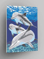 Картина по номерам &amp;quot;Три дельфина&amp;quot;
