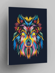 Raqamlar bo'yicha rasm "Bo'ri"