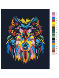 Raqamlar bo'yicha rasm "Bo'ri"