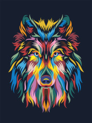 Raqamlar bo'yicha rasm "Bo'ri"