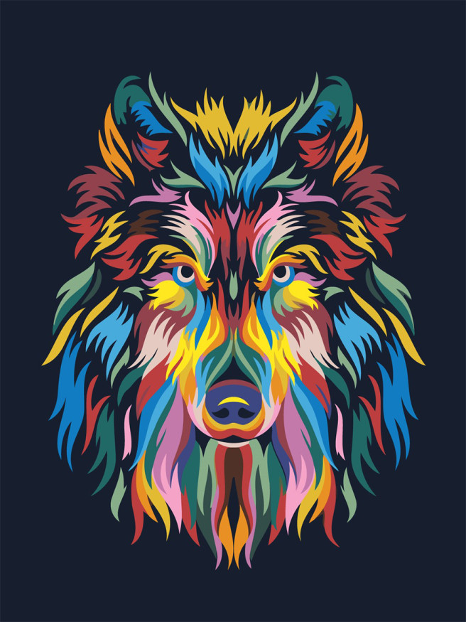 Картина по номерам &amp;quot;Волк&amp;quot;