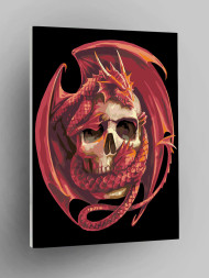 Raqamlar bo&#039;yicha rasm &quot;Ajdaho bilan bosh suyagi&quot;