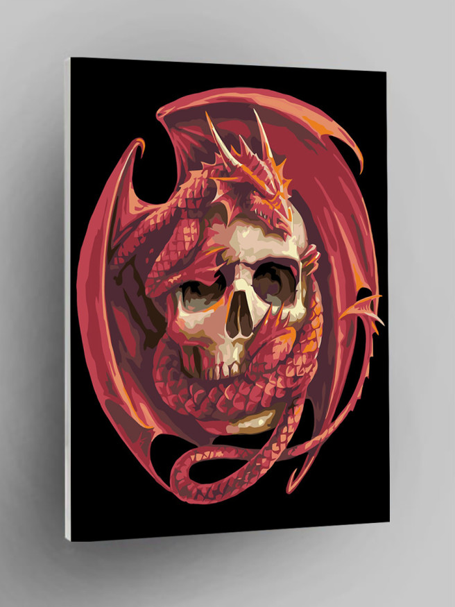 Raqamlar bo&amp;#039;yicha rasm &amp;quot;Ajdaho bilan bosh suyagi&amp;quot;