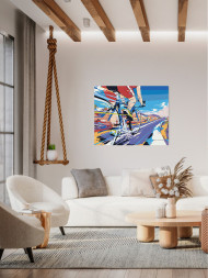 Картина по номерам &amp;quot;Гонки на велосипеде&amp;quot;