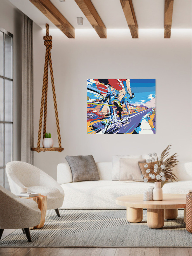 Картина по номерам &amp;quot;Гонки на велосипеде&amp;quot;