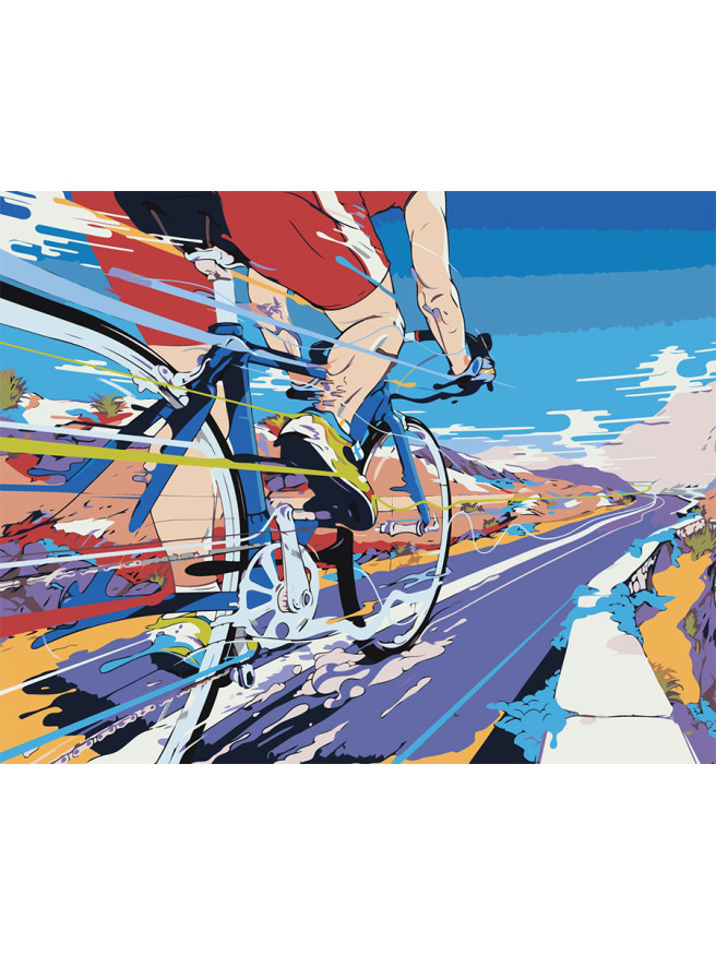 Картина по номерам &amp;quot;Гонки на велосипеде&amp;quot;