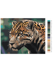 Raqamlar bo&#039;yicha rasm &quot;Tabiatdagi leopard&quot;