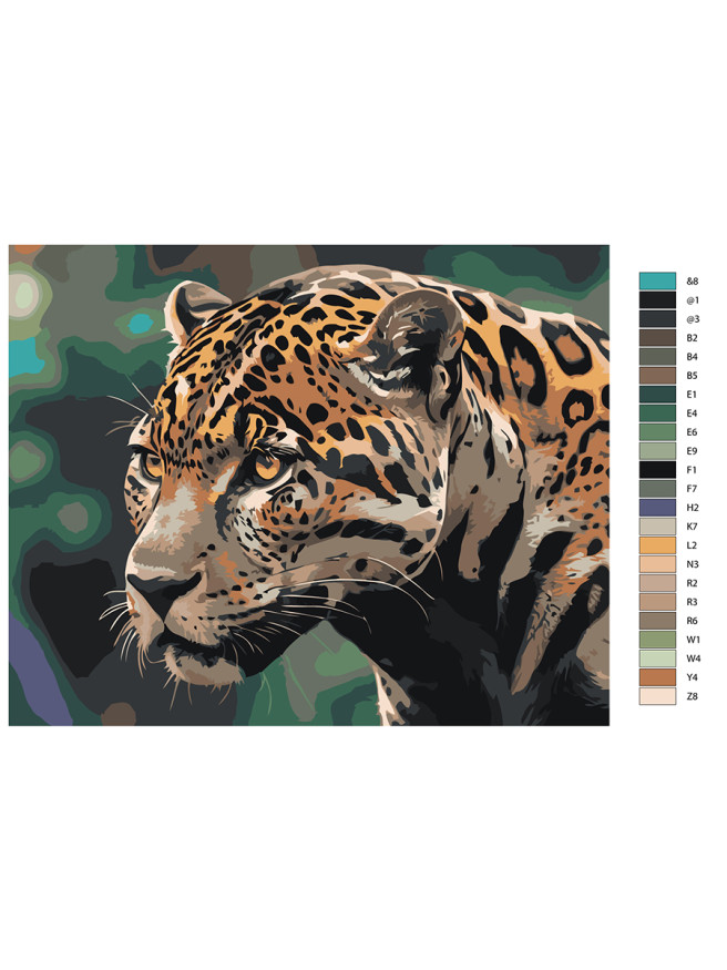 Raqamlar bo&amp;#039;yicha rasm &amp;quot;Tabiatdagi leopard&amp;quot;