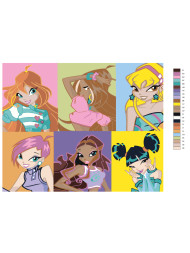 Картина по номерам &amp;quot;Клуб Винкс&amp;quot;