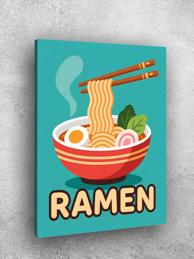 Постер на холсте &amp;quot;Рамен в яркой миске&amp;quot;